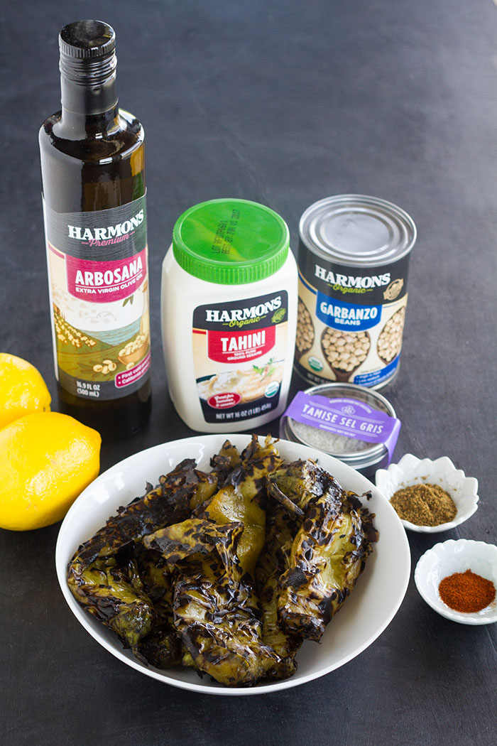 Ingredients for Roasted Hatch Chile Hummus