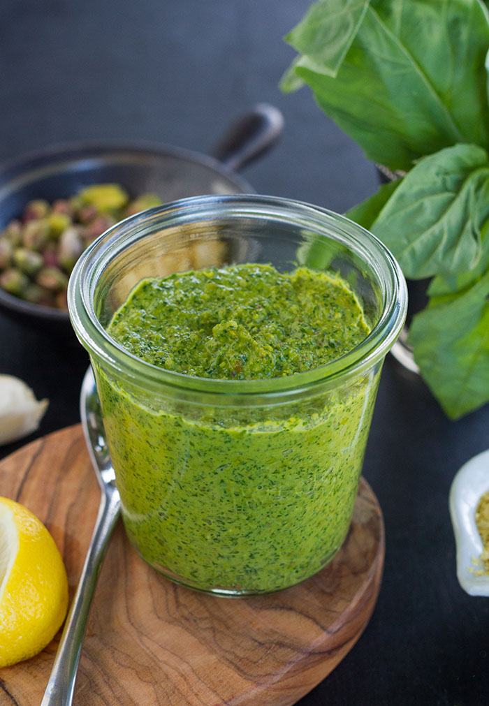 Pistachio Pine Nut Pesto