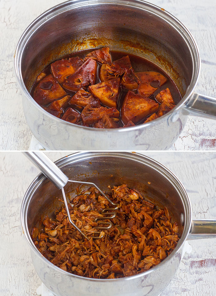 Making BBQ Pulled Jackfruit