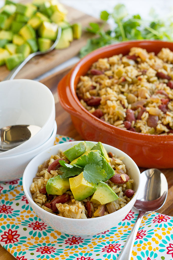 Red Beans and Rice with Avocado