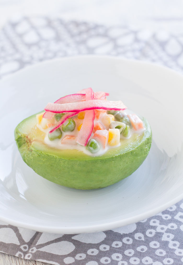 Veggie Salad Stuffed Avocado