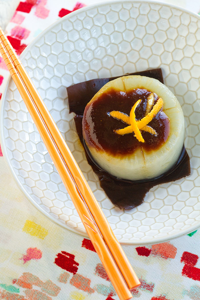 Simmered Daikon with Miso Sauce