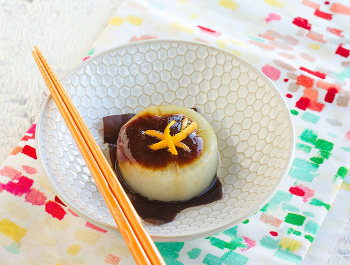 Simmered Daikon Radish with Miso Sauce