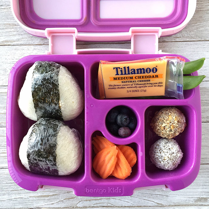 Bento with Avo-Nana Oatmeal Snack BItes