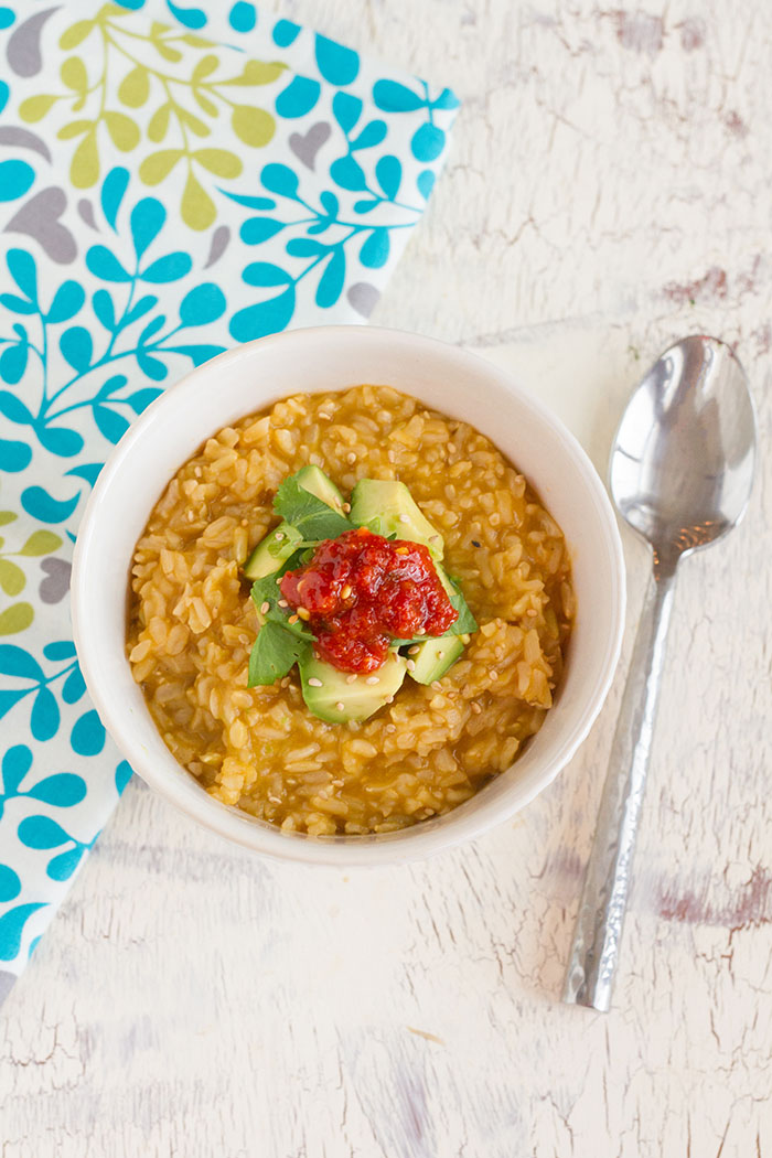 California Avocado Brown Rice Congee