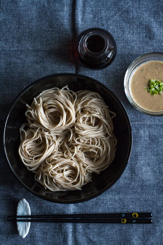 Cold Soba Noodles with Sweet Walnut Dipping Sauce — La Fuji Mama