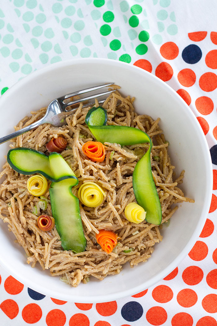 Cashew Butter Veggie Pasta