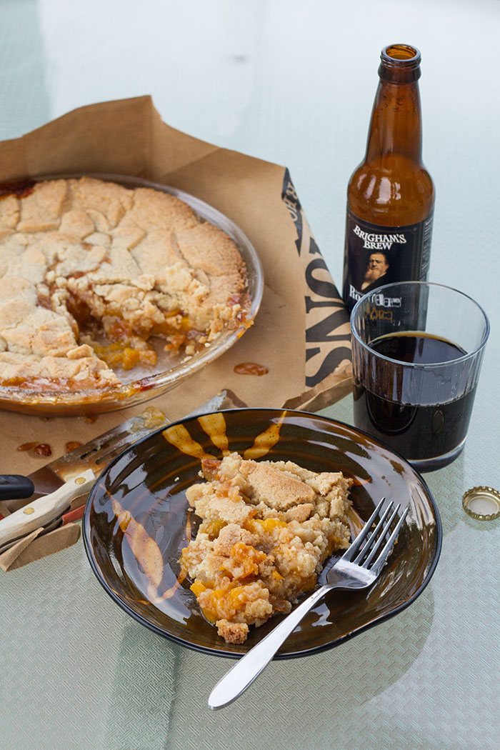 Brown Bag Peach Pie and Root Beer