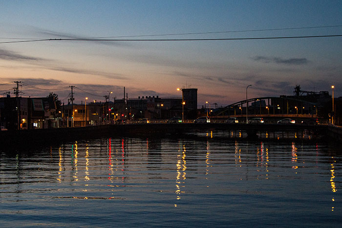 Aomori City at night