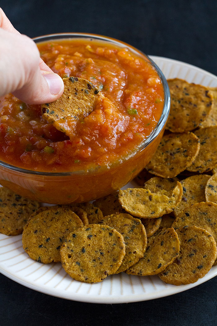 Harvest Salsa with RW Garcia 3 Seed Sweet Potato Crackers