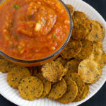 Harvest Salsa with Sweet Potato Crackers