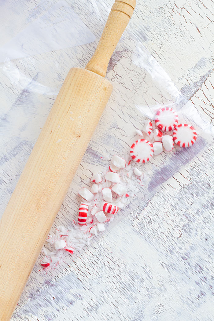 Crushing peppermint candies