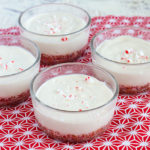 No-Bake Peppermint Tofu Cheesecake with Beet Cracker Crust