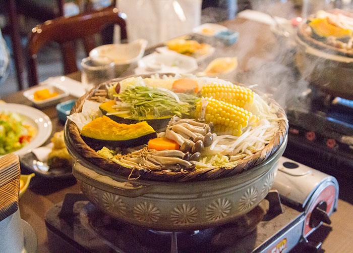 Mushi Nabe at Sara no Tsuki restaurant in Hakodate