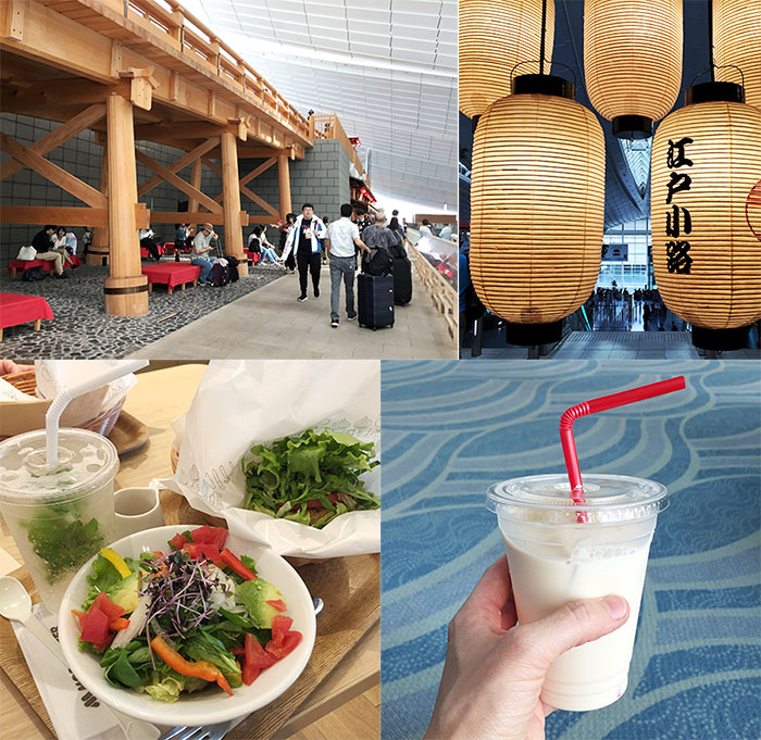 Eating at Haneda Airport in Tokyo