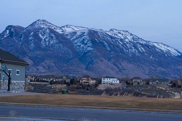 Last evening mountain view of 2017