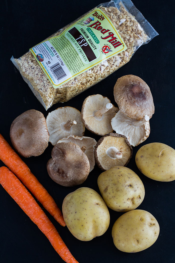 Ingredients for Vegan Nikujaga