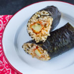 Roasted Sweet Potato Onigiri Burrito