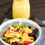 Salad with Almond Butter Turmeric Dressing