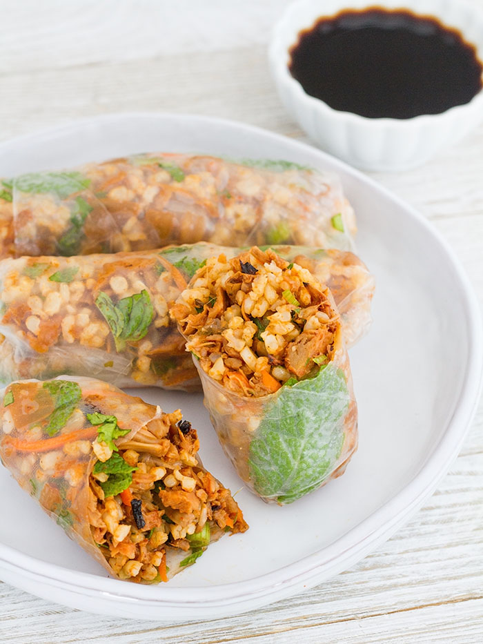 Jackfruit Carnitas Fresh Spring Rolls 