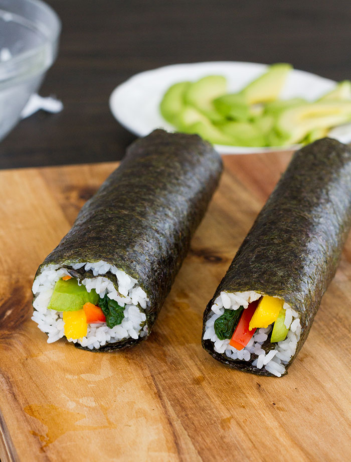 Different sized Popeye Sushi Burritos