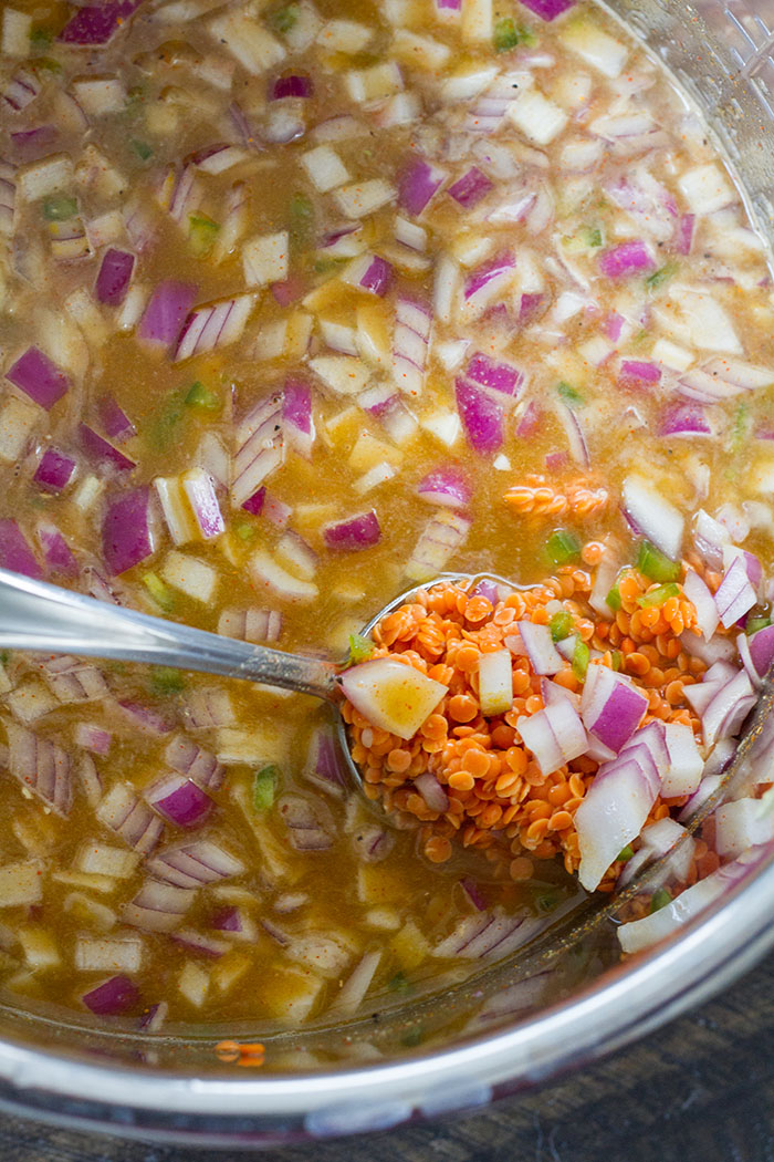 Red Lentil Dal made in the Instant Pot