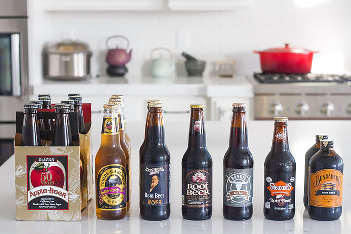 Root beer, butterscotch beer, and apple beer tasting