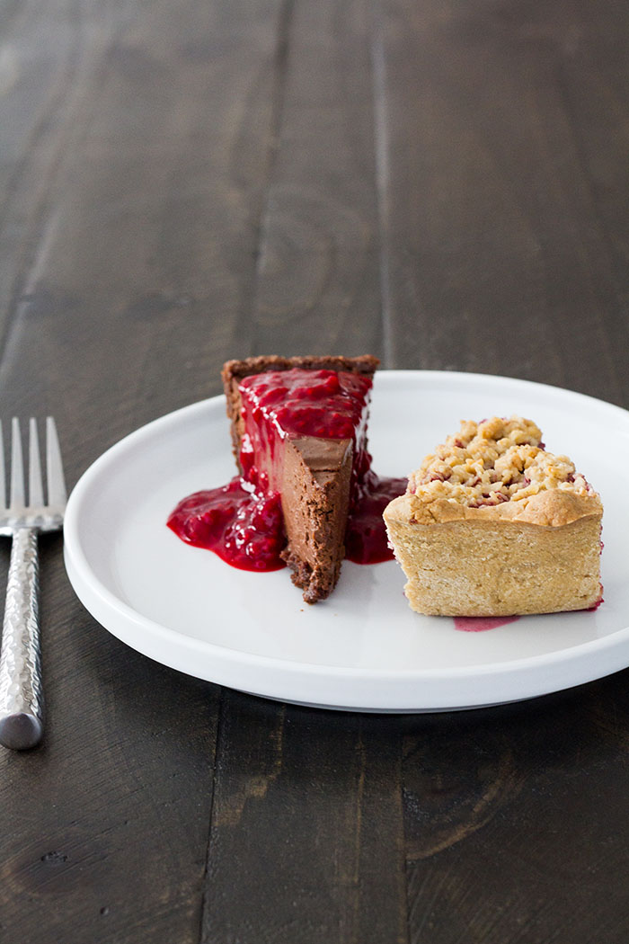 Chocolate Truffle Pie and Cherry Oat Crumble Pie