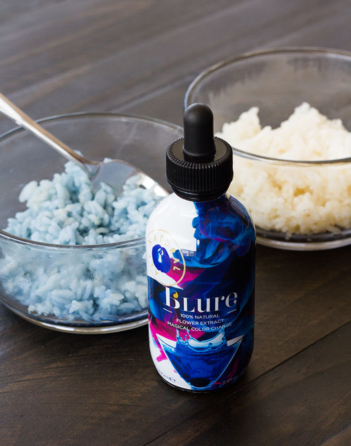 Making blue rice with b'lure Butterly Pea Flower Extract