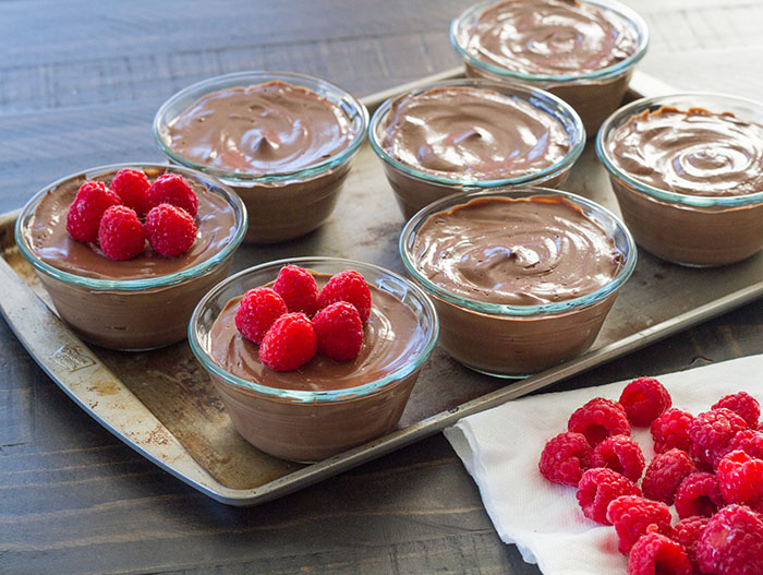 Making Pots de Creme au Chocolat