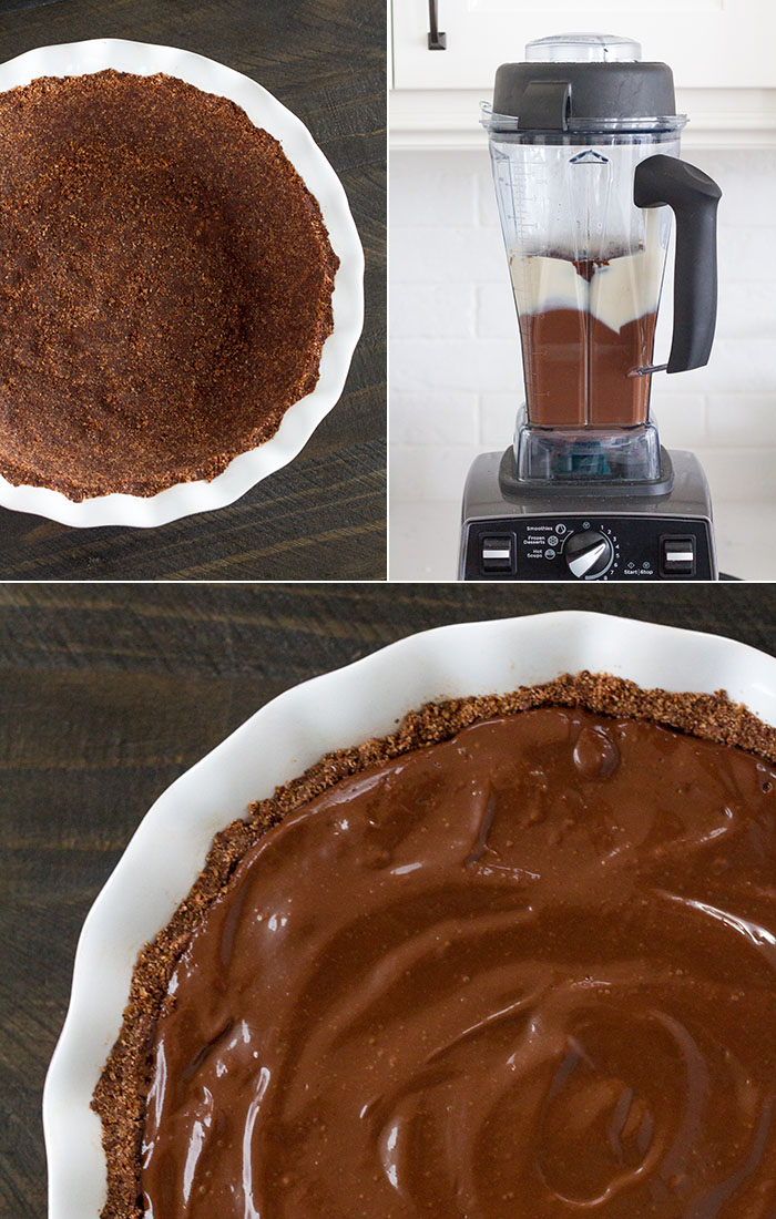 Making Chocolate Truffle Pie