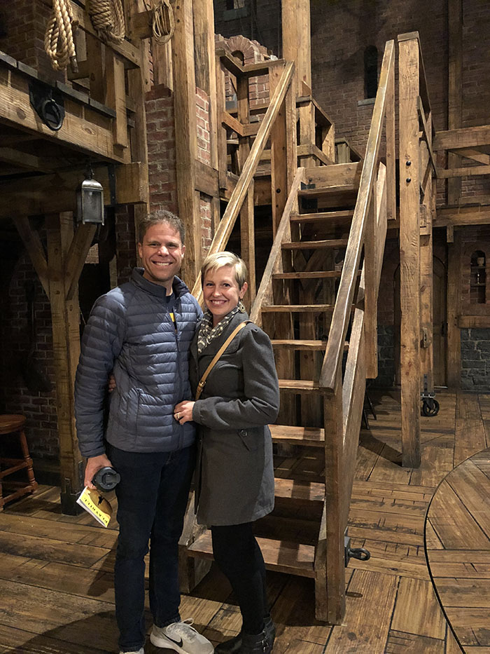 On the Set of Hamilton, the Broadway musical, NYC