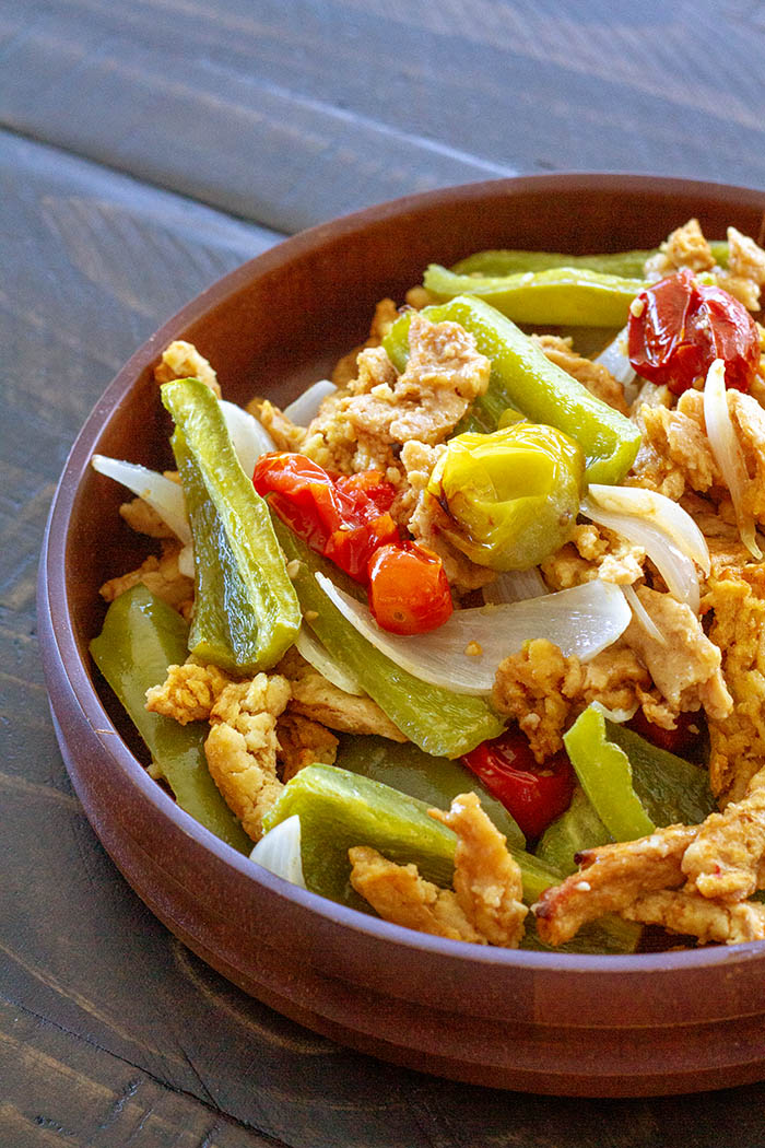 Oven-baked Tandoori (Soy Curl) Chicken Salad
