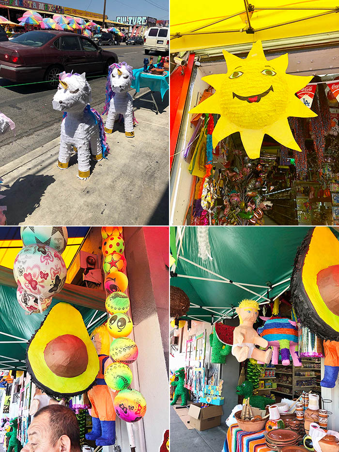 Pinatas in the Pinata District of Los Angeles, California