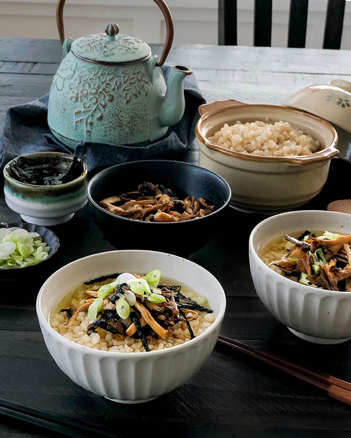 Mushroom Ochazuke meal