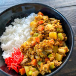 Japanese dry curry with rice
